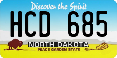 ND license plate HCD685