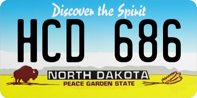 ND license plate HCD686