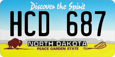 ND license plate HCD687