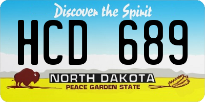 ND license plate HCD689