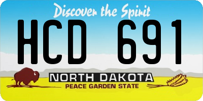 ND license plate HCD691