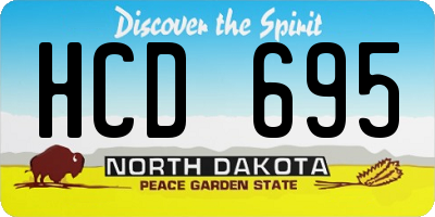 ND license plate HCD695