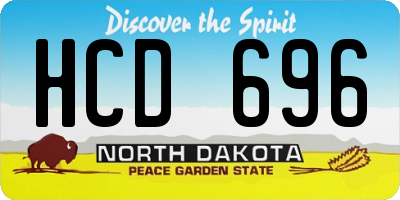 ND license plate HCD696