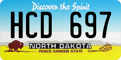 ND license plate HCD697