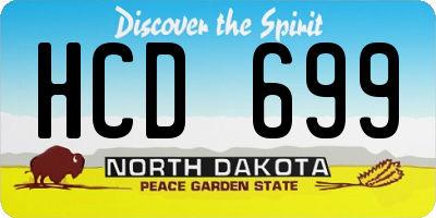 ND license plate HCD699