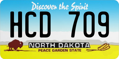 ND license plate HCD709