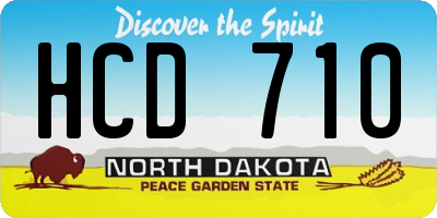 ND license plate HCD710