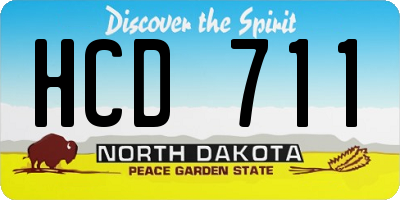 ND license plate HCD711