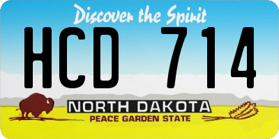 ND license plate HCD714