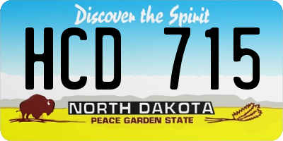 ND license plate HCD715