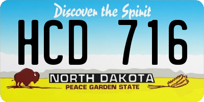 ND license plate HCD716