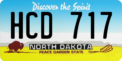 ND license plate HCD717