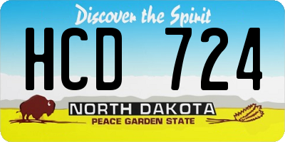 ND license plate HCD724