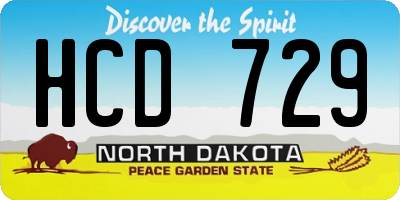 ND license plate HCD729