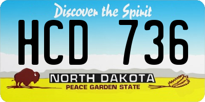 ND license plate HCD736