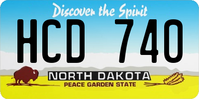 ND license plate HCD740