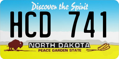 ND license plate HCD741