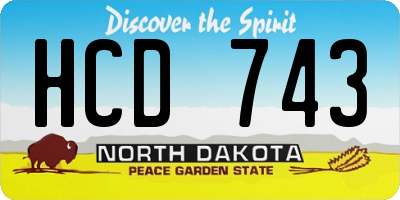 ND license plate HCD743