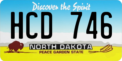 ND license plate HCD746