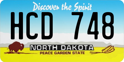 ND license plate HCD748