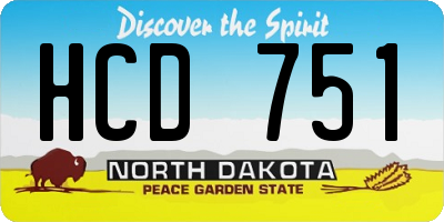 ND license plate HCD751