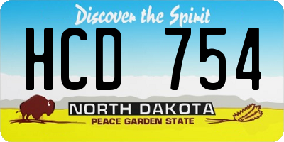 ND license plate HCD754