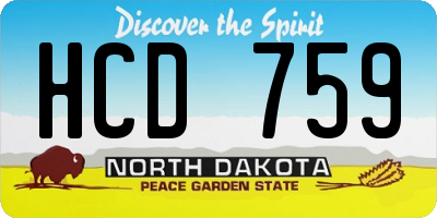 ND license plate HCD759