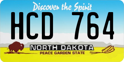 ND license plate HCD764
