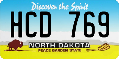 ND license plate HCD769