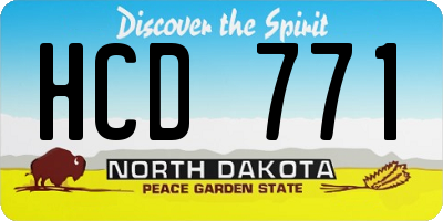 ND license plate HCD771