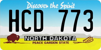 ND license plate HCD773