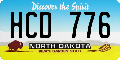 ND license plate HCD776