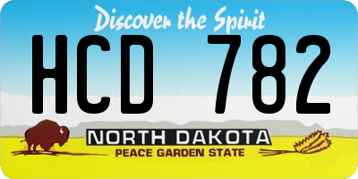 ND license plate HCD782