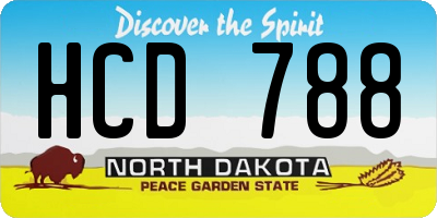 ND license plate HCD788