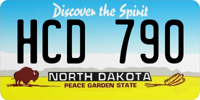 ND license plate HCD790