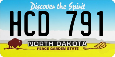 ND license plate HCD791