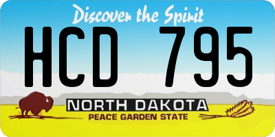 ND license plate HCD795