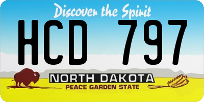 ND license plate HCD797
