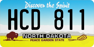 ND license plate HCD811