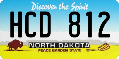 ND license plate HCD812