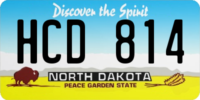 ND license plate HCD814