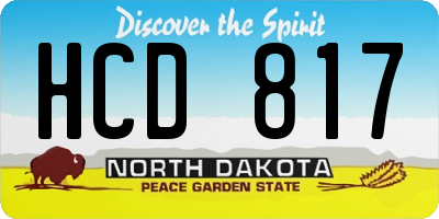 ND license plate HCD817