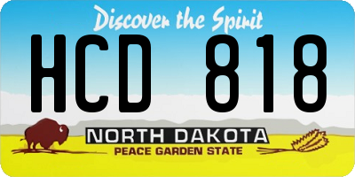 ND license plate HCD818