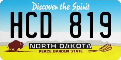 ND license plate HCD819