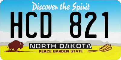 ND license plate HCD821