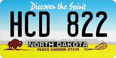 ND license plate HCD822