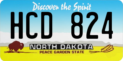 ND license plate HCD824