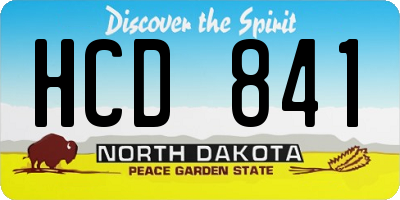 ND license plate HCD841