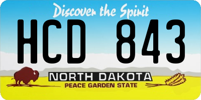 ND license plate HCD843