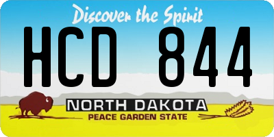 ND license plate HCD844